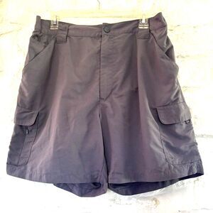 Islamorada Flats by Quest Mens Cargo Shorts Nylon Hiking Fishing Utility Gray Lg